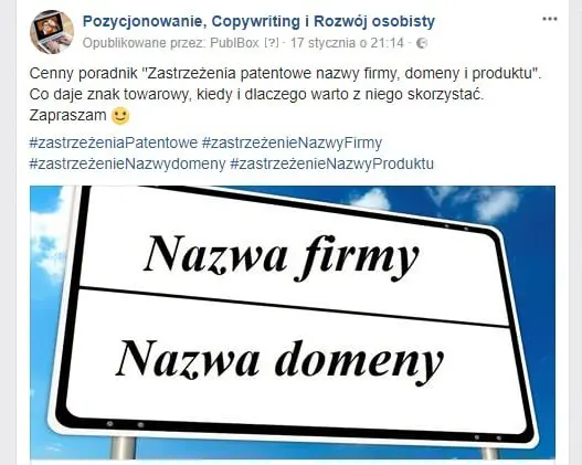 hashtagi to promocja strony na facebooku czyli cenna informacja dla użytkowników