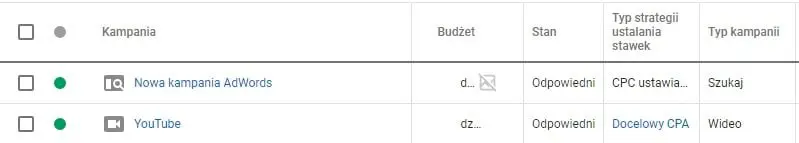 moje kampanie google adwords do zbierania listy mailingowej czyli newslettera i promocji bloga