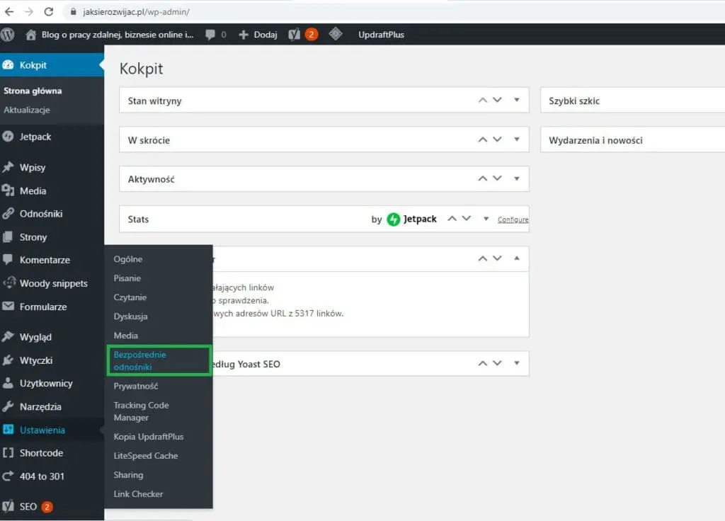URL WordPress - zmiana bezpośrednich odnośników