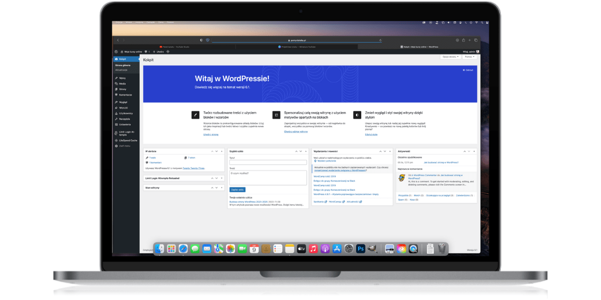 Tworzenie stron WordPress - edytor Gutenberg i WordPress 6.1