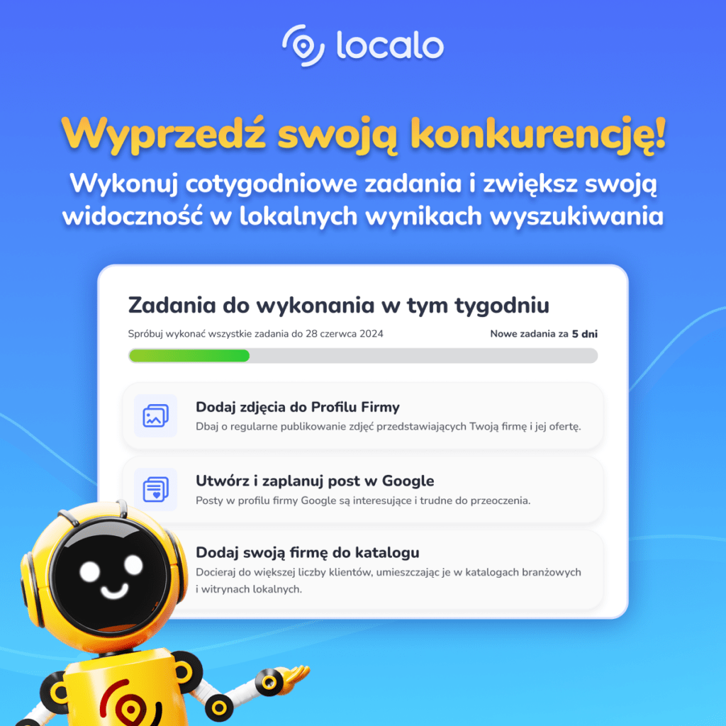Localo do promocji wizytówki firmy w Mapach Google