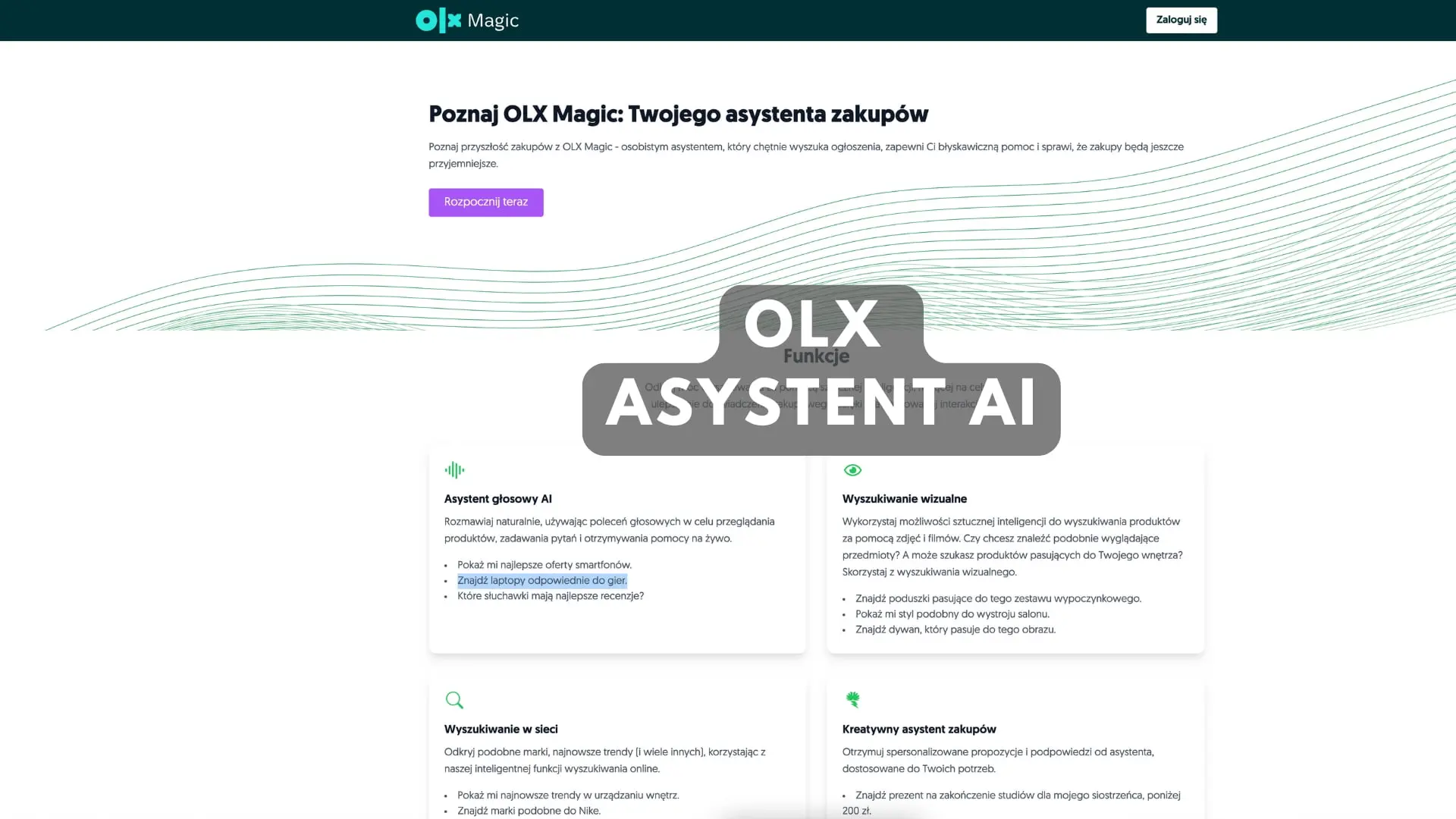 OLX Magic - Asystent AI pomocny w korzystaniu z serwisu OLX