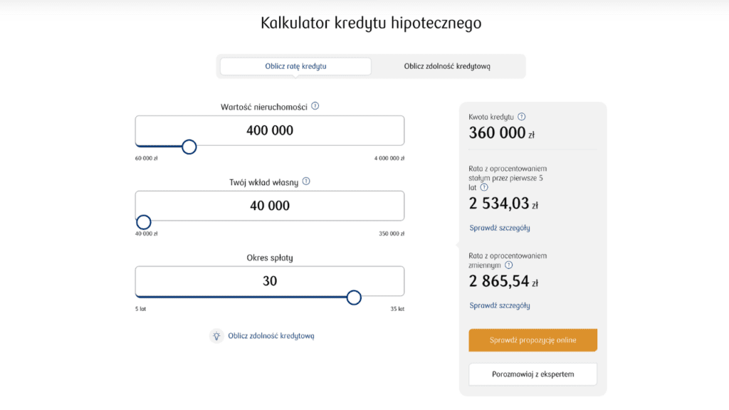 kalkulator kredytu hipotecznego