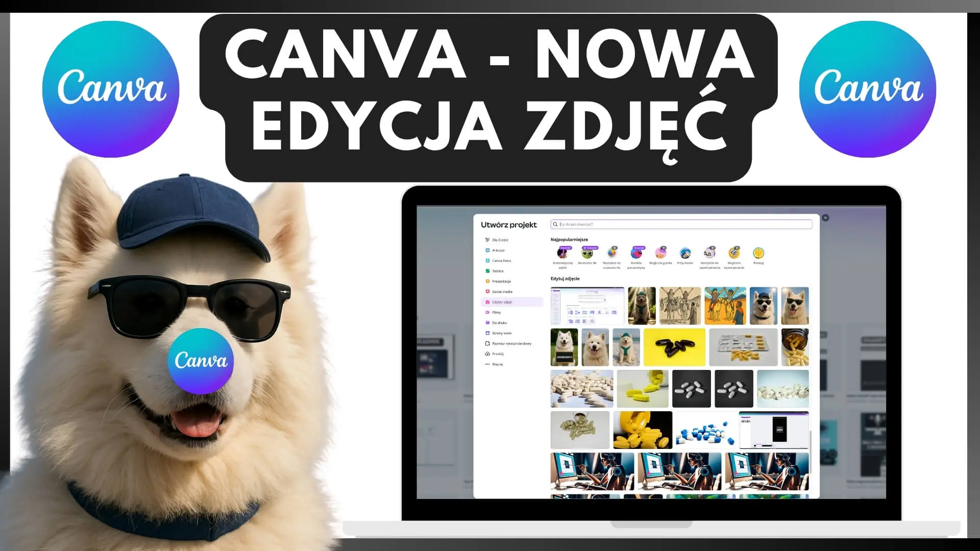 CAnva nowość w edycji zdjęć + kursy z Canvy