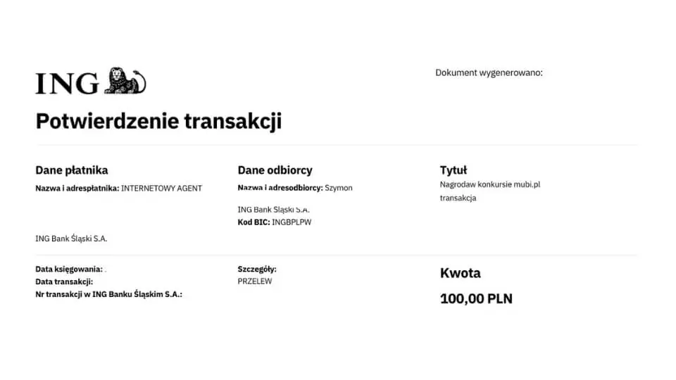 mubi potwierdzenie wypłaty 100 zł ubezpieczenie auta (1)