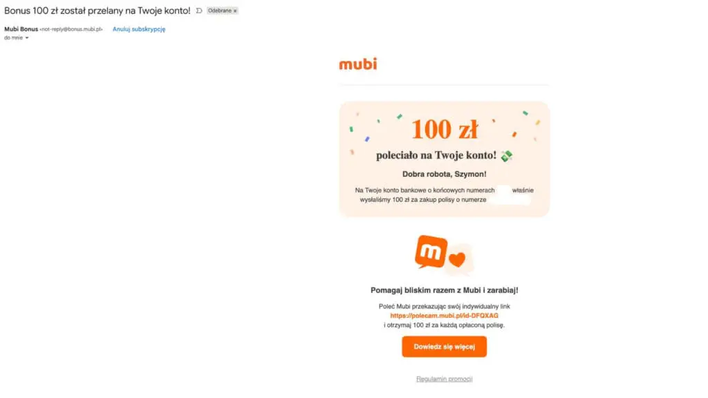 mubi promocja ubezpieczenie auta najtańsze oc ac nnw
