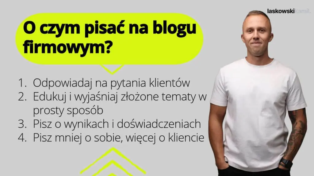 o czym pisać na blogu