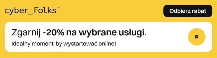 zniżka na hosting cyber_Folks promocja