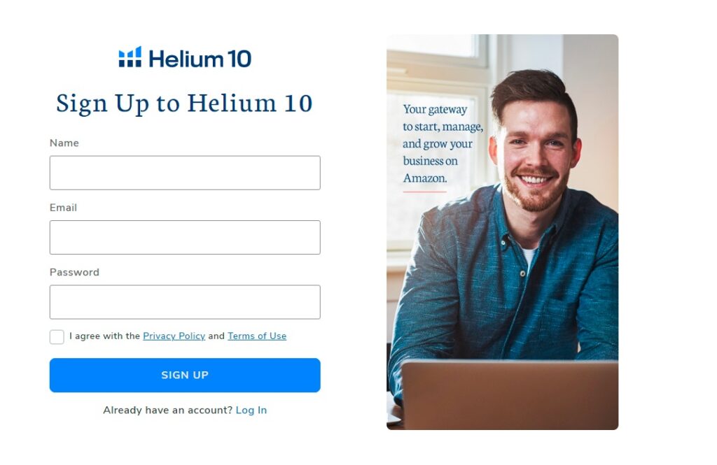 utworzenie konta w helium 10 do sprzedaży na amazonie
